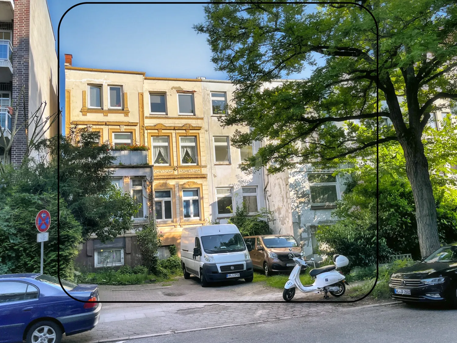 Gebäudefläche eingerahmt