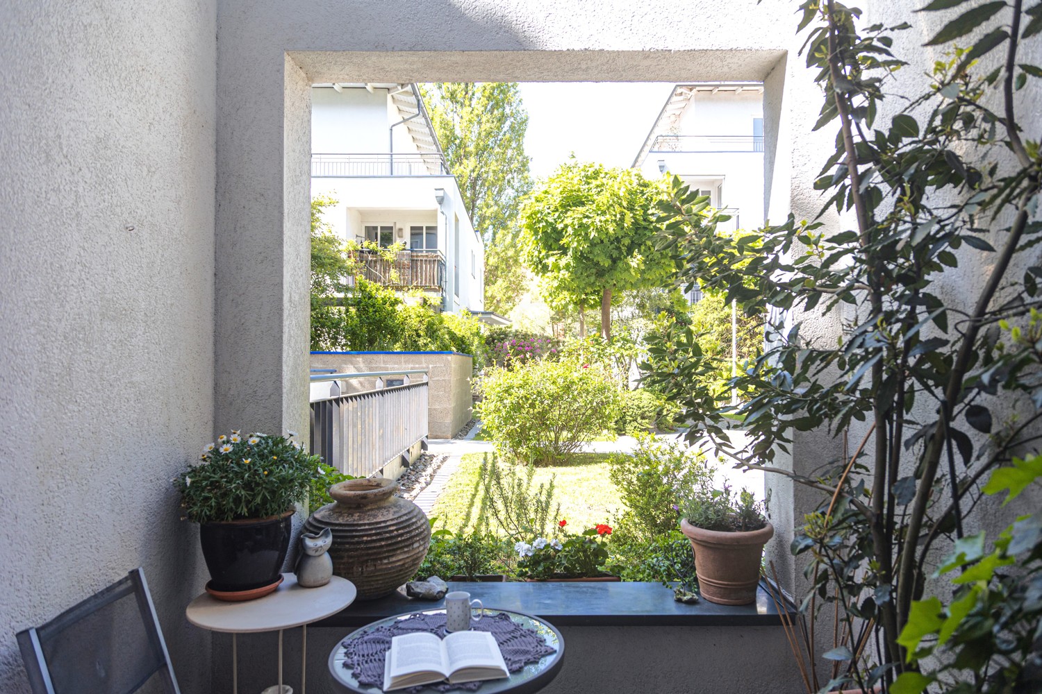 Terrasse mit Blick ins Grüne