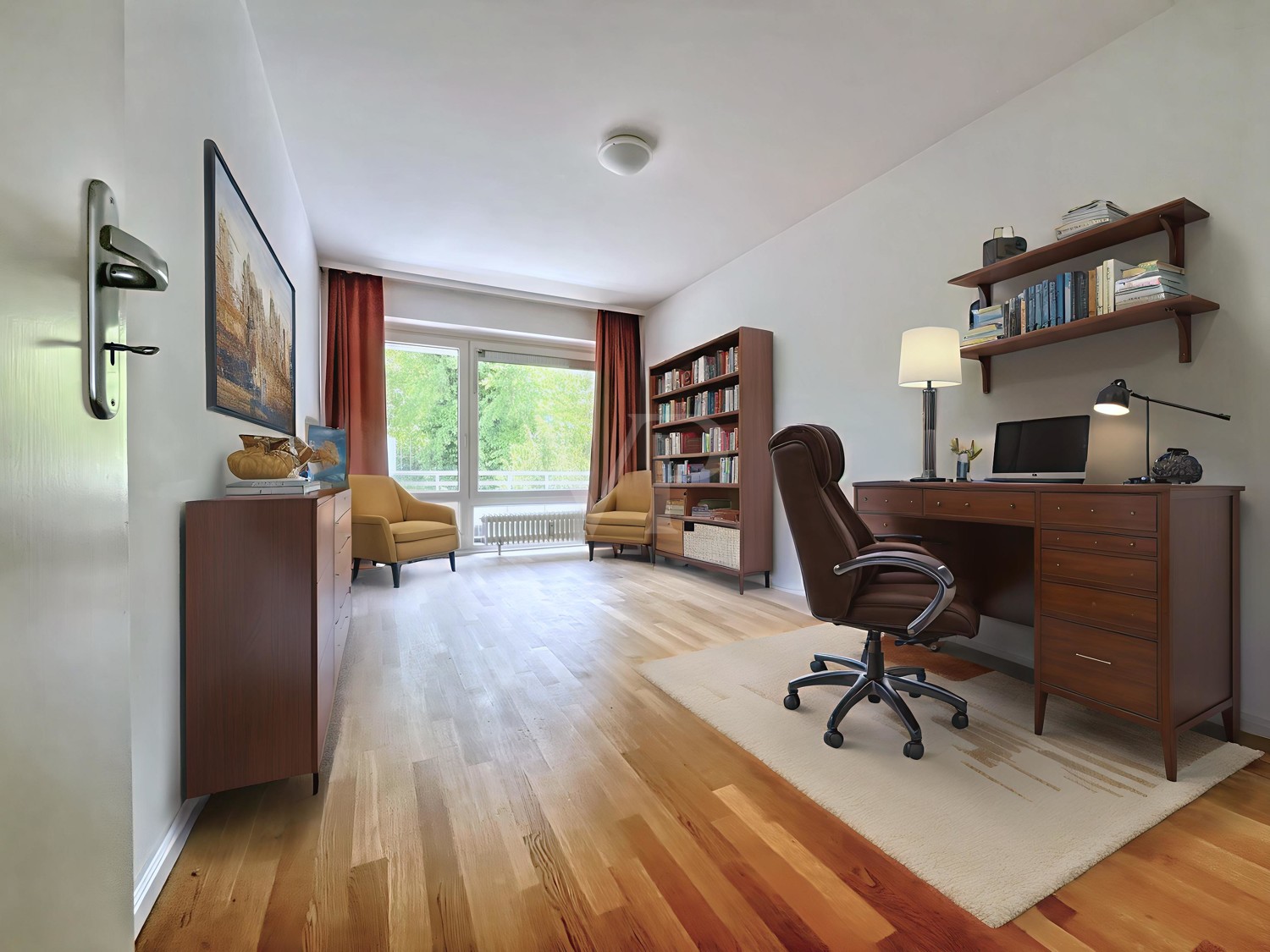 Arbeitszimmer visualisiert