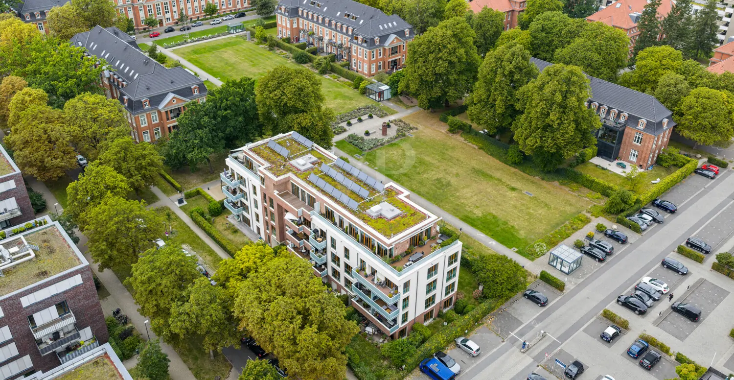 Vogelperspektive vom Parkgrundstück