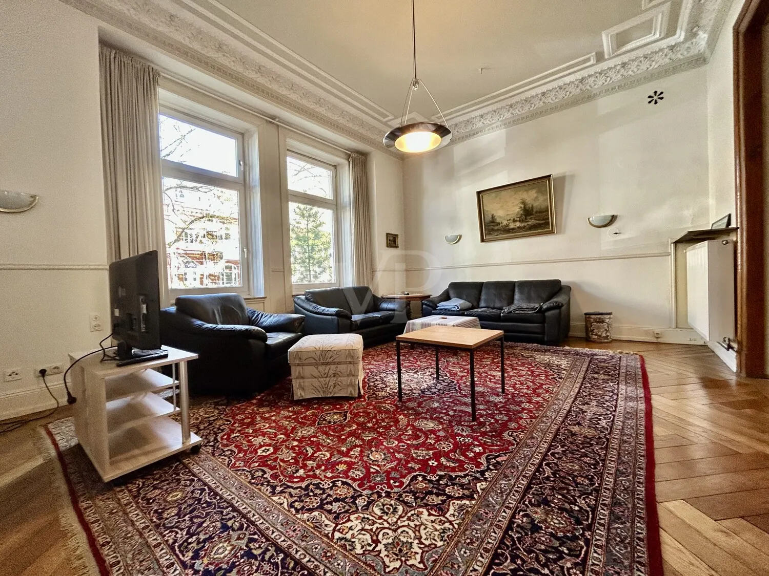 mit dem Schlafzimmer verbundenes Wohnzimmer