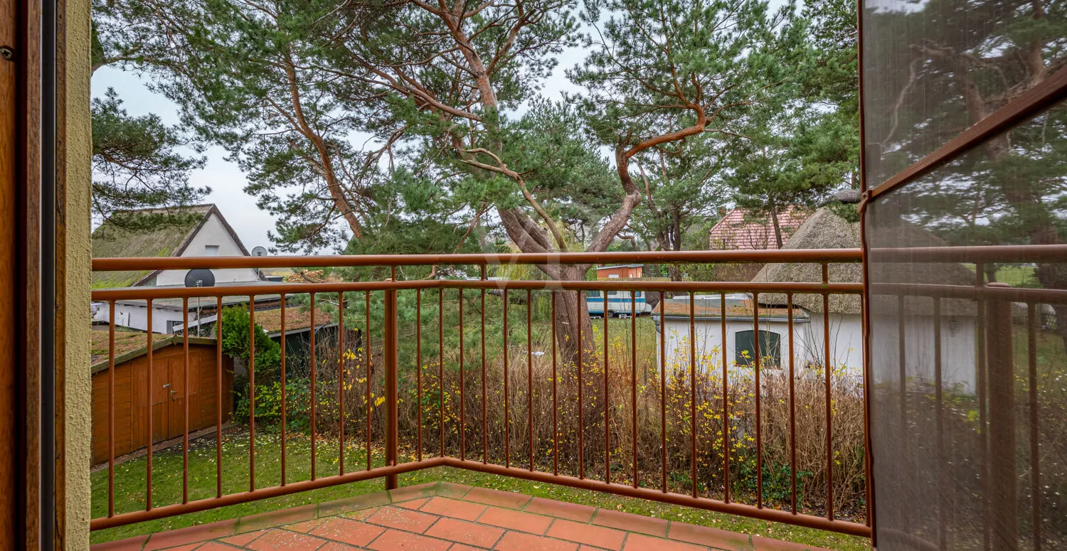 Balkon mit Boddenblick