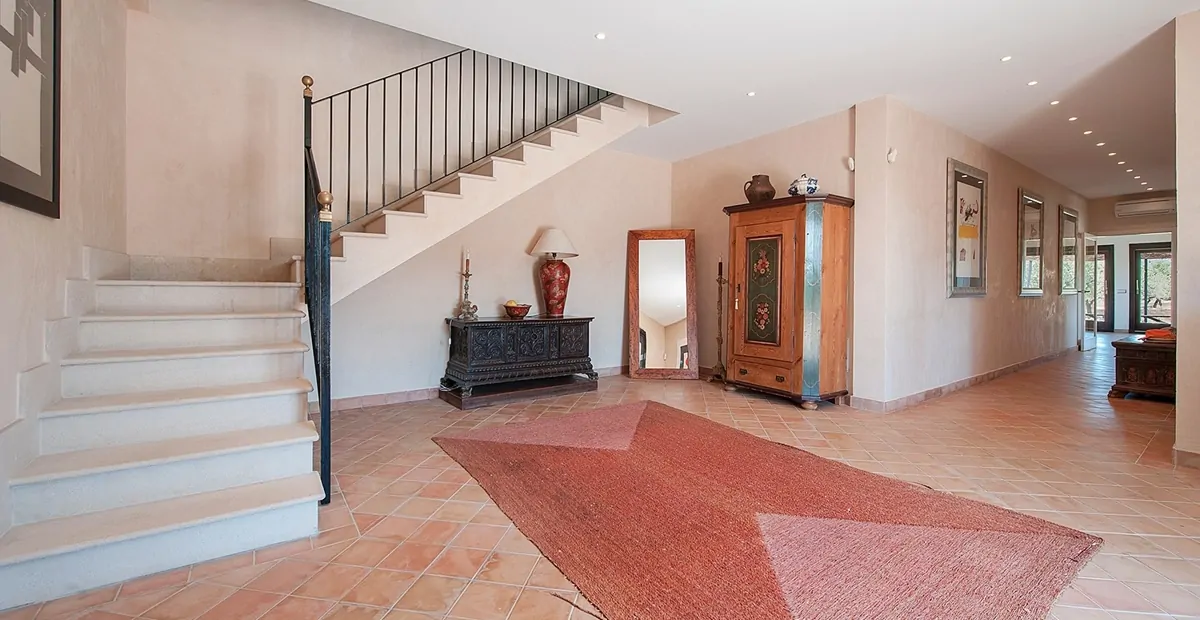 Hall des Landhauses in der Nähe von Colonia Sant Pere, Mallorca