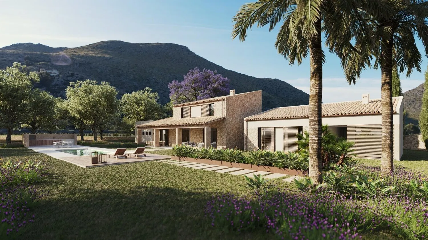 Garden and pool