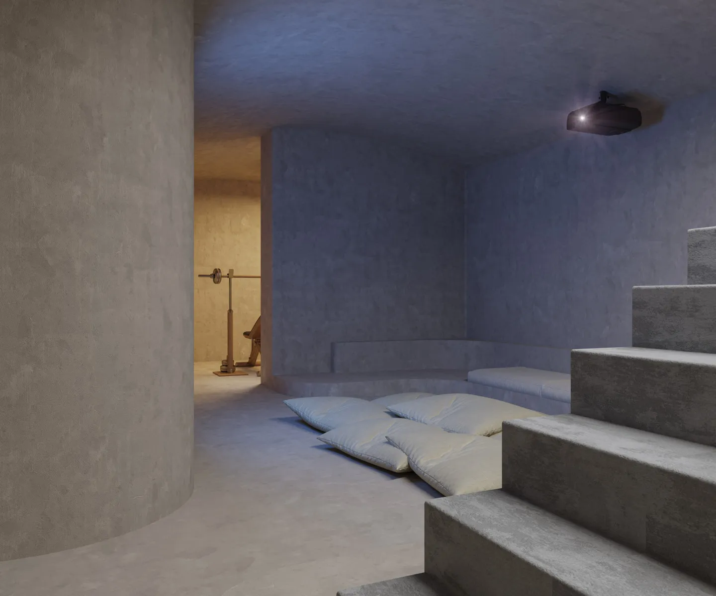 Basement and gym