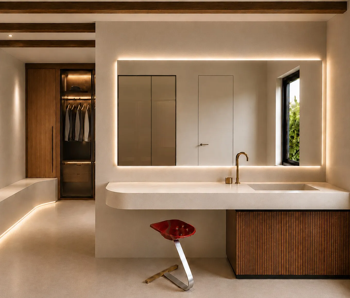 Badezimmer und Ankleide