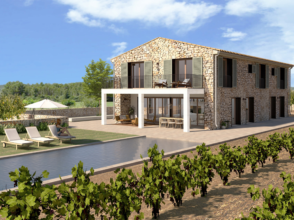 Fantastic luxury finca project with its own vineyard between Pollensa and Alcudia