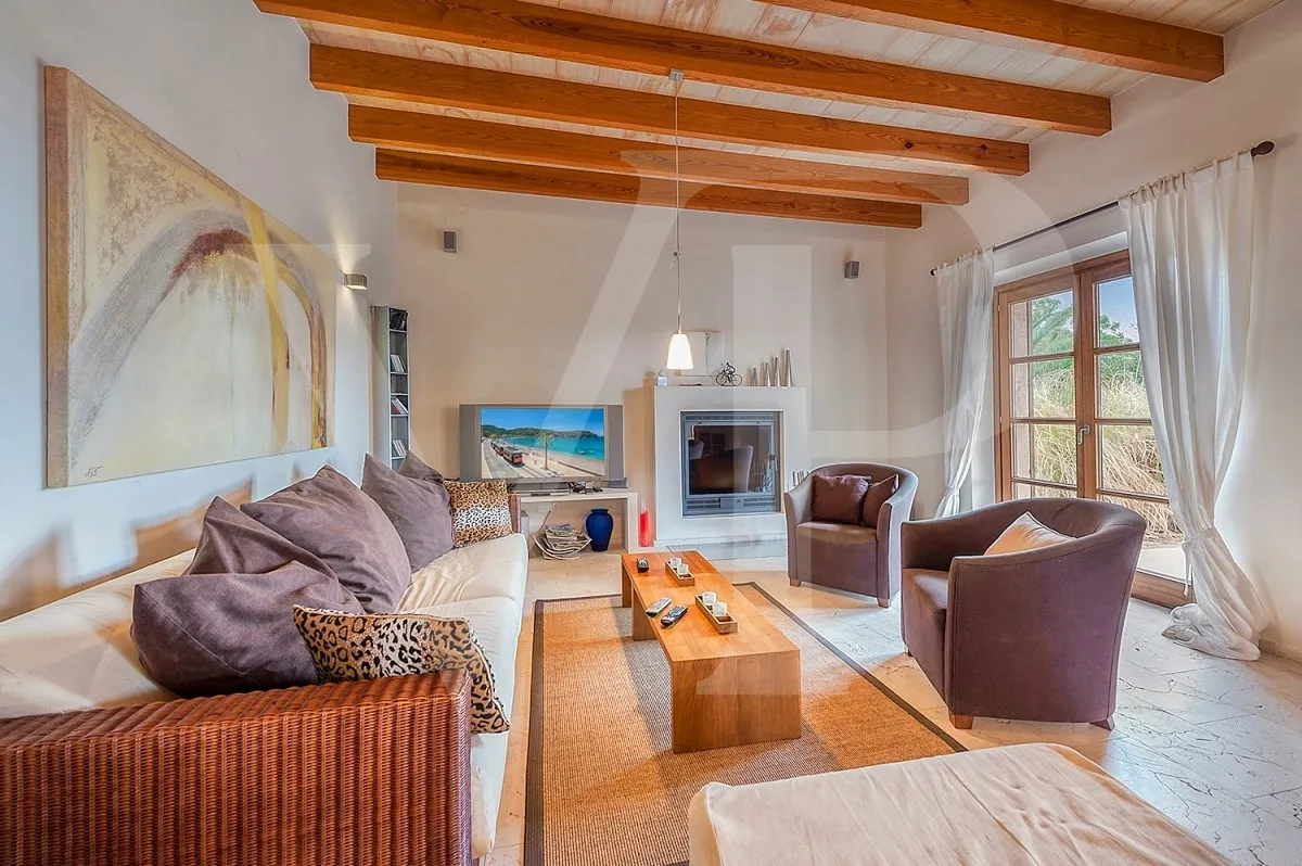 Living room Country house near S'Espinagar Mallorca