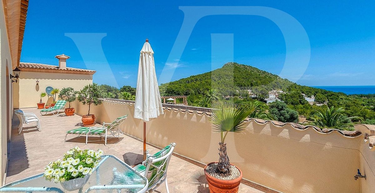 Terrasse der Finca in Capdepera, Mallorca
