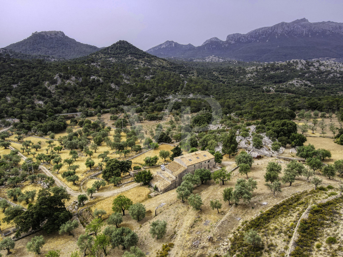 Fantastische historische Finca zum Renovieren auf 80 Hektar in der Serra de Tramuntana in Escorca