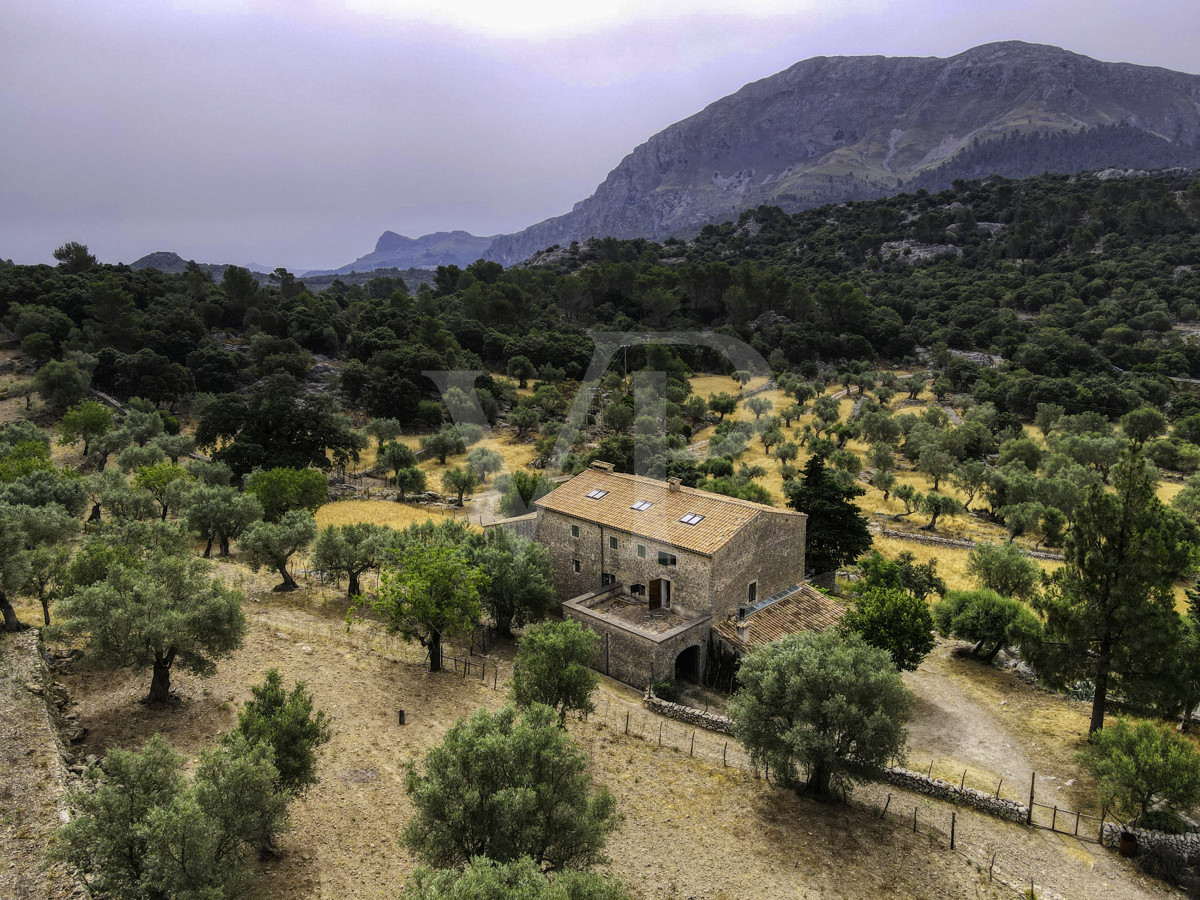 Fantastische historische Finca zum Renovieren auf 80 Hektar in der Serra de Tramuntana in Escorca