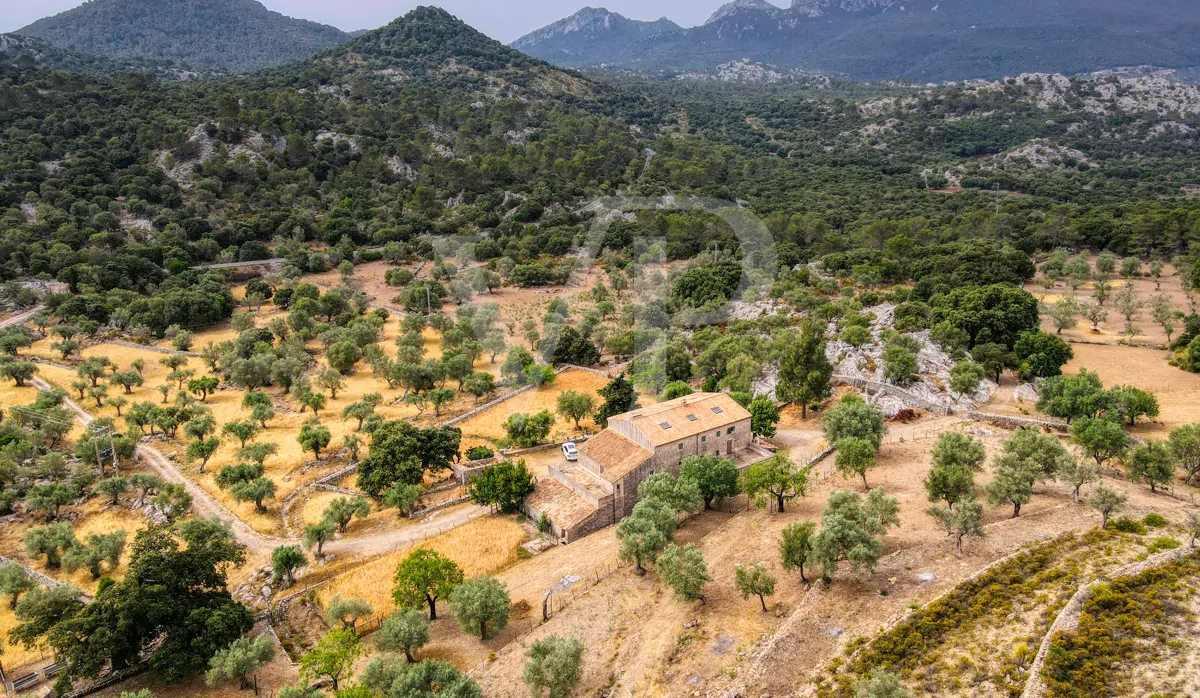 Fantastische historische Finca zum Renovieren auf 80 Hektar in der Serra de Tramuntana in Escorca