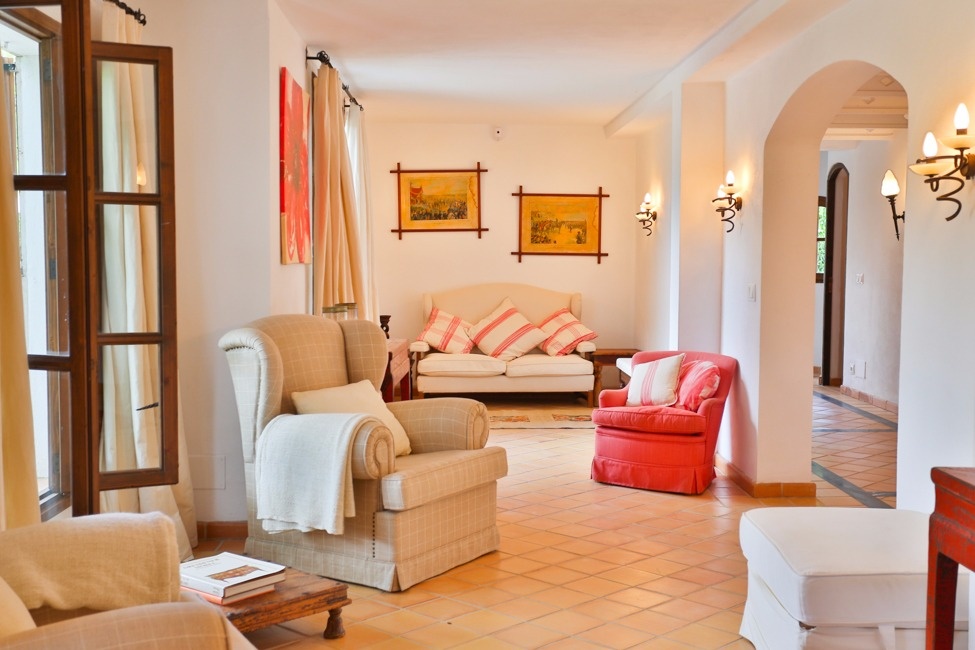 Living room of the Finca near Pollensa, Mallorca