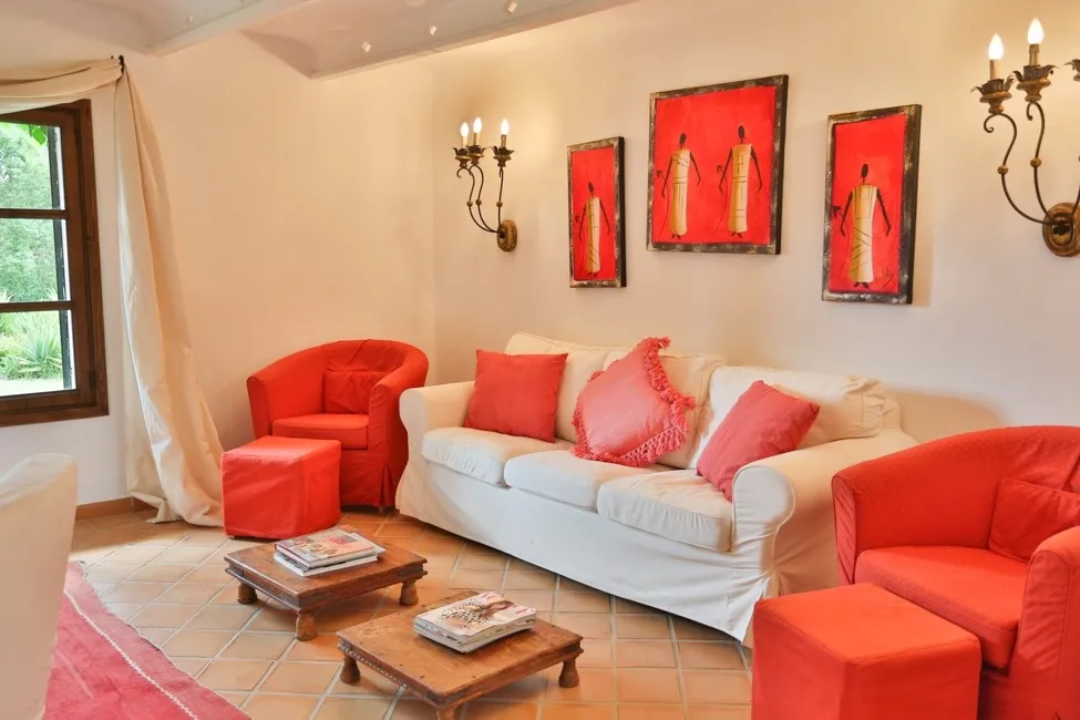 Living area of the Finca near Pollensa, Mallorca