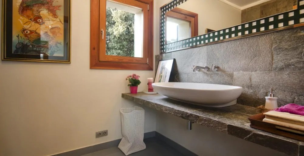 Badezimmer der Finca in Pollensa, Mallorca