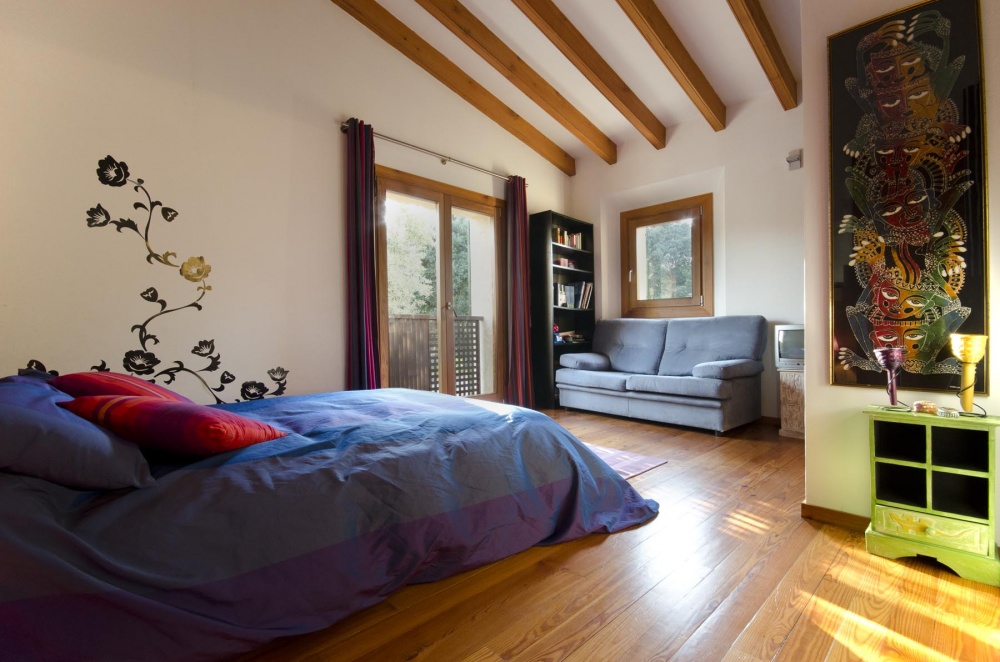 Bedroom of the finca in Pollensa Mallorca