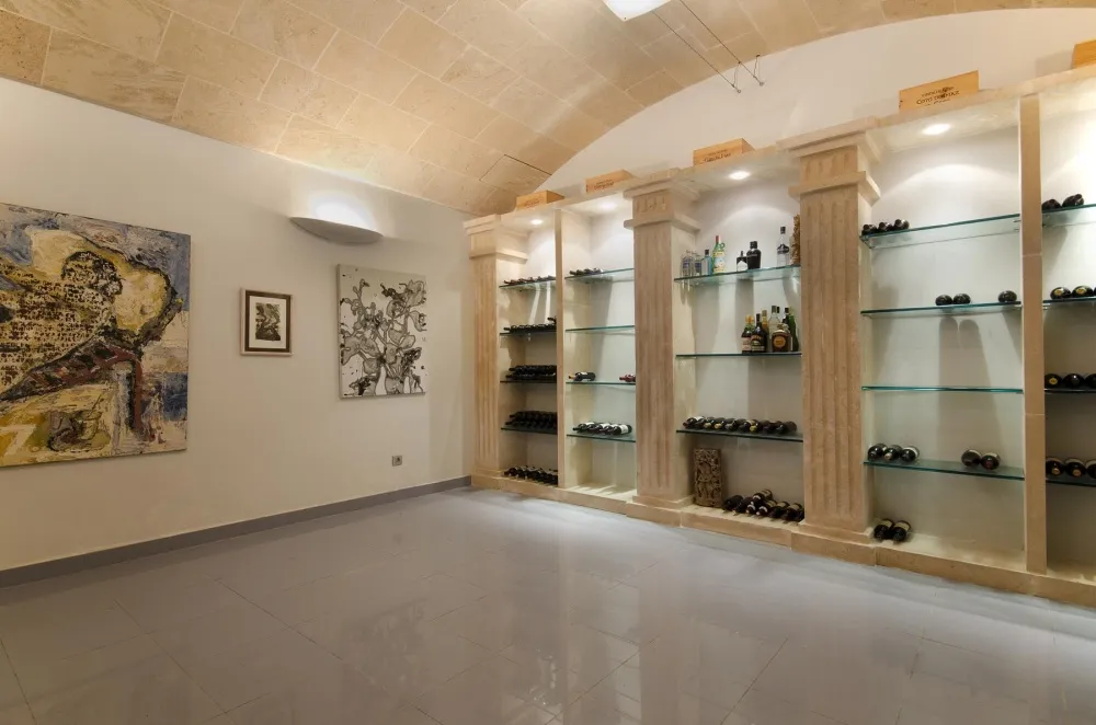 Wine cellar of the finca in Pollensa Mallorca