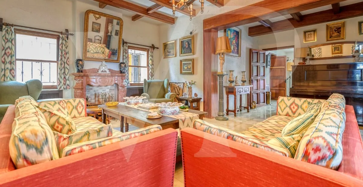 Wohnbereich der Finca in Pollensa, Mallorca