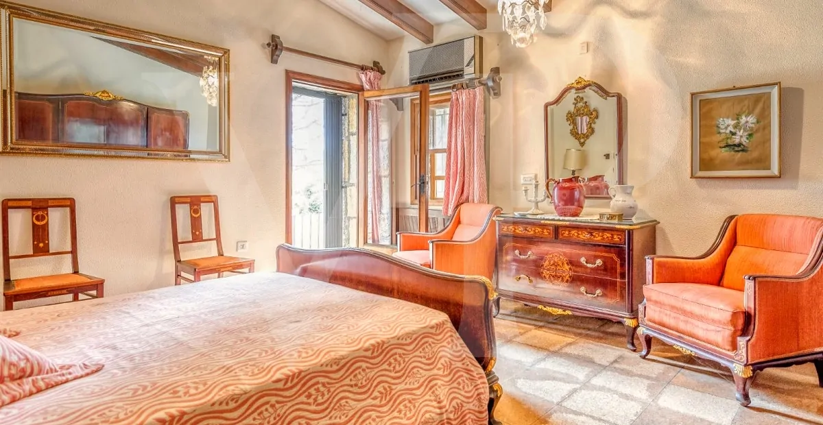 Schlafzimmer  der Finca in Pollensa, Mallorca