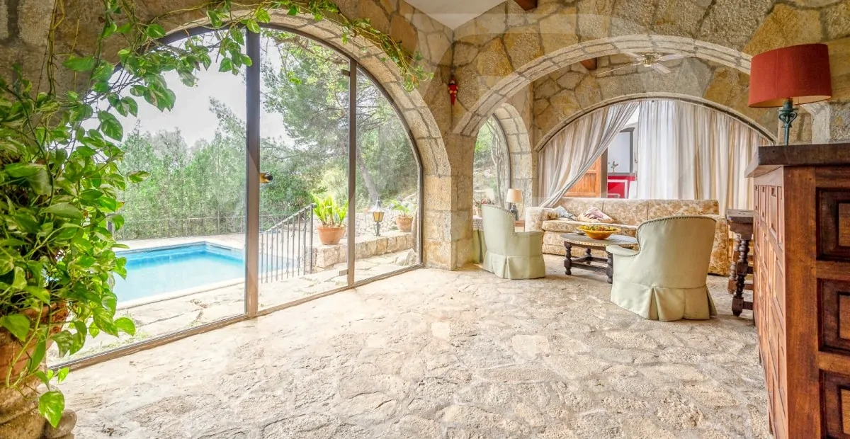 Wohnbereich  der Finca in Pollensa, Mallorca