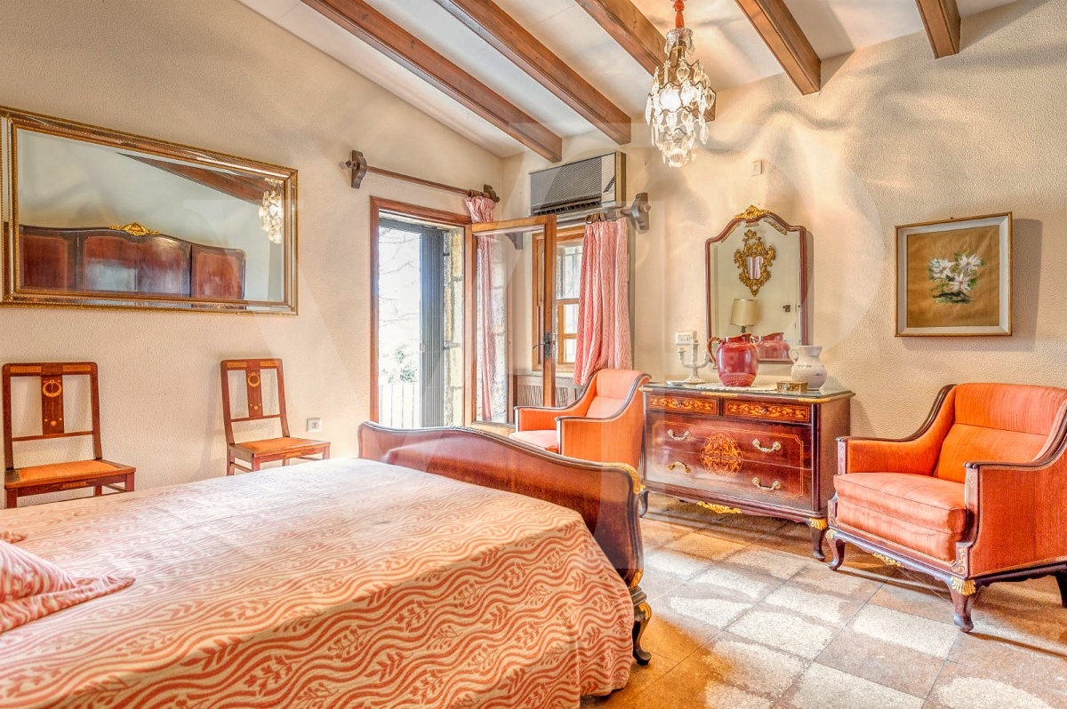 Schlafzimmer  der Finca in Pollensa, Mallorca