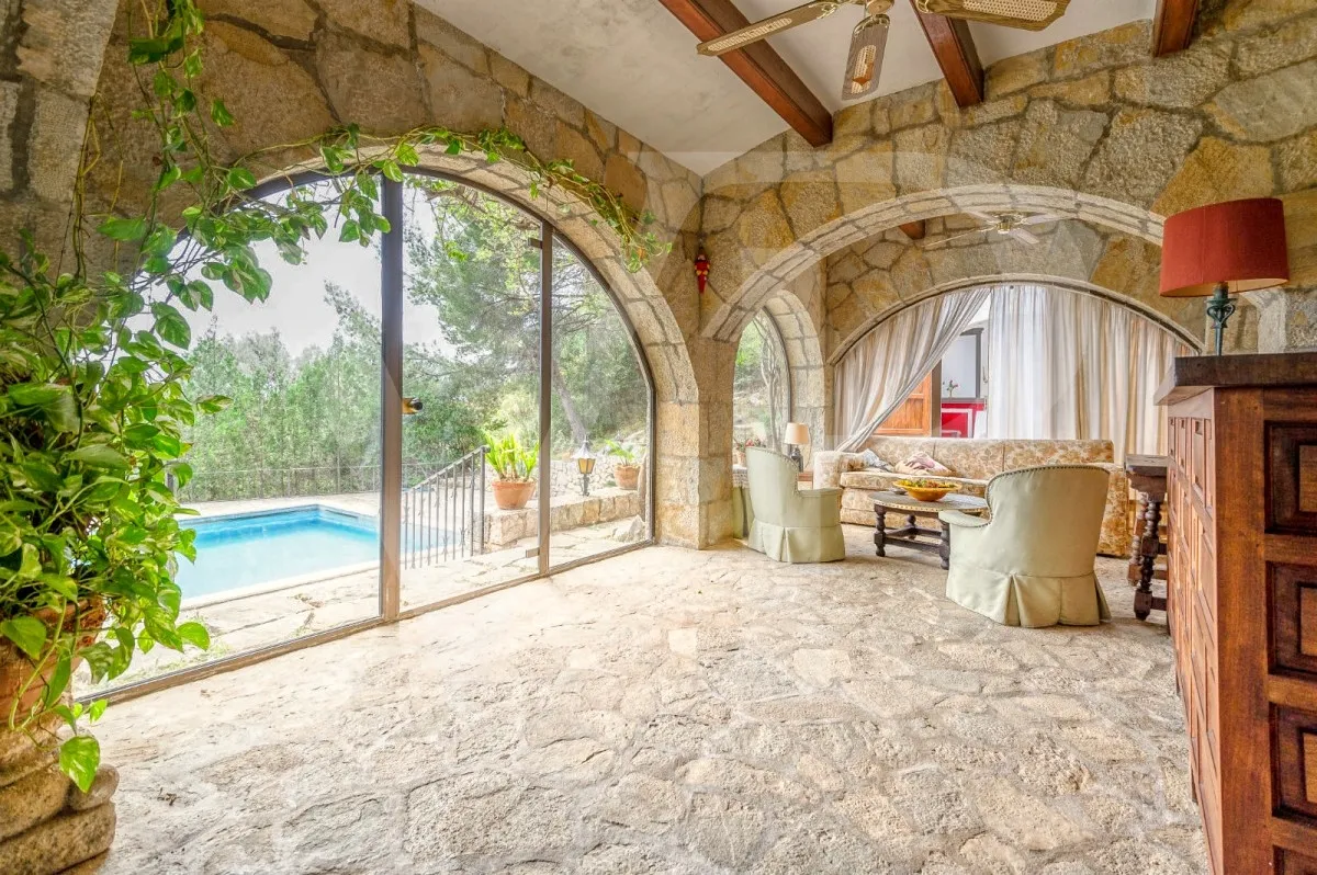 Wohnbereich  der Finca in Pollensa, Mallorca