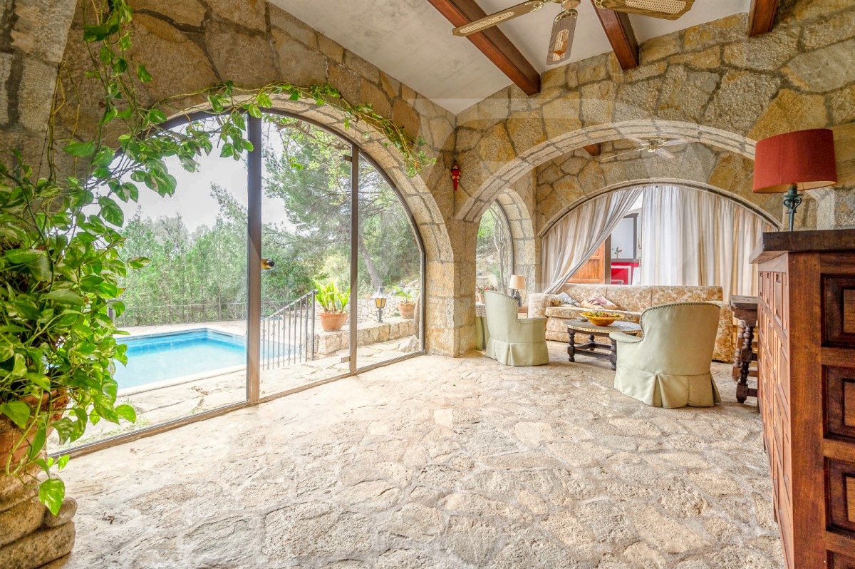 Wohnbereich  der Finca in Pollensa, Mallorca