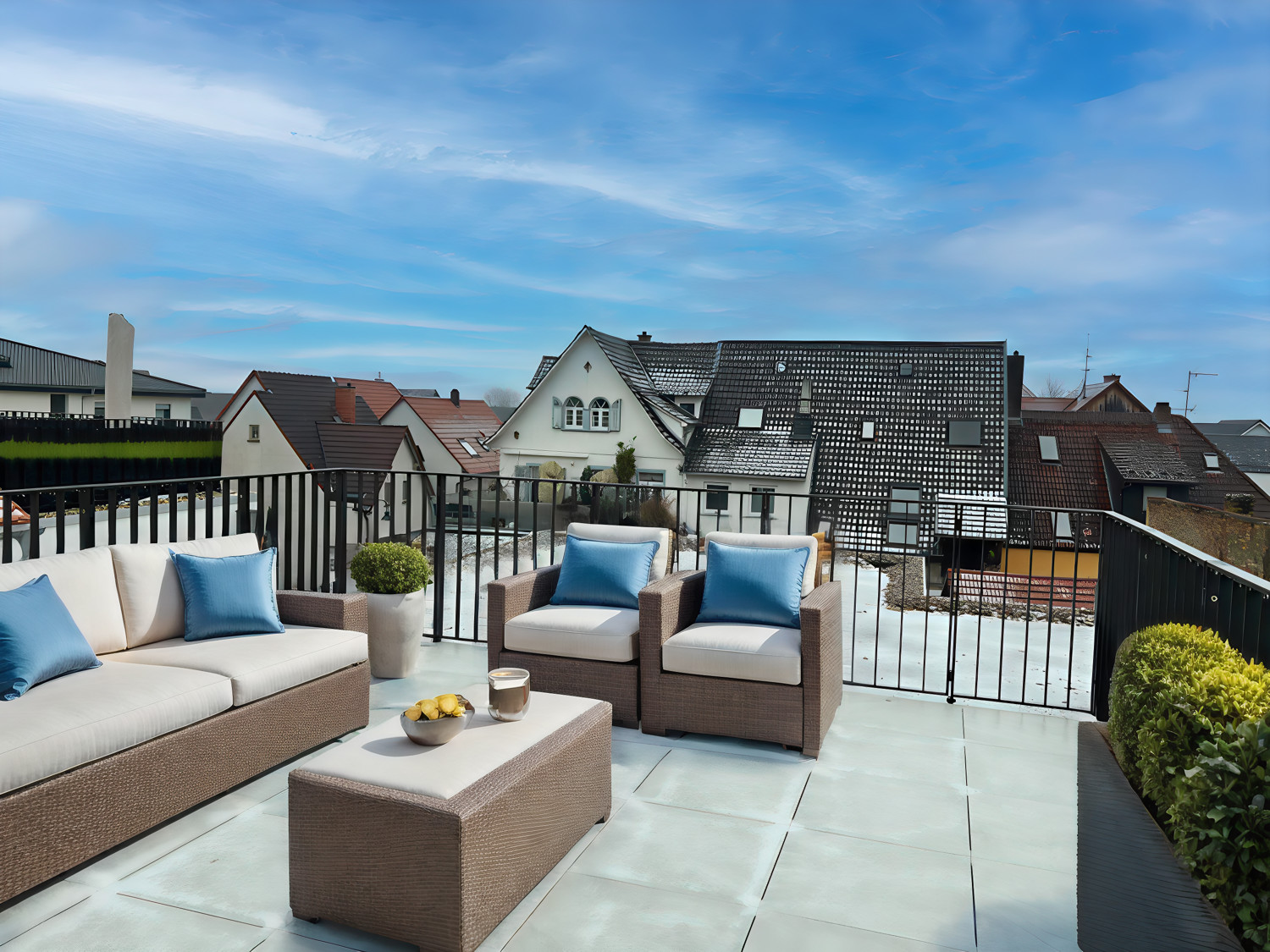 virtuelles Homestaging Dachterrasse