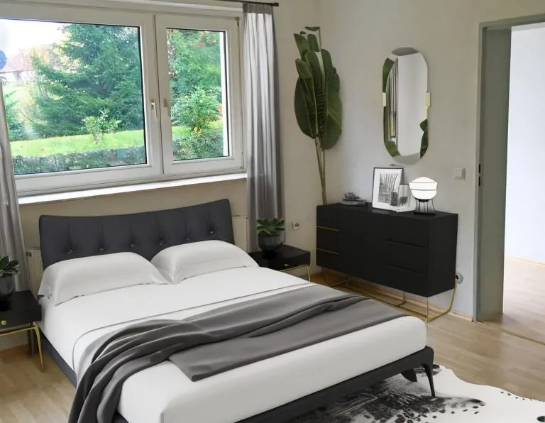 Wohn-und Schlafbereich virtuelles Homestaging