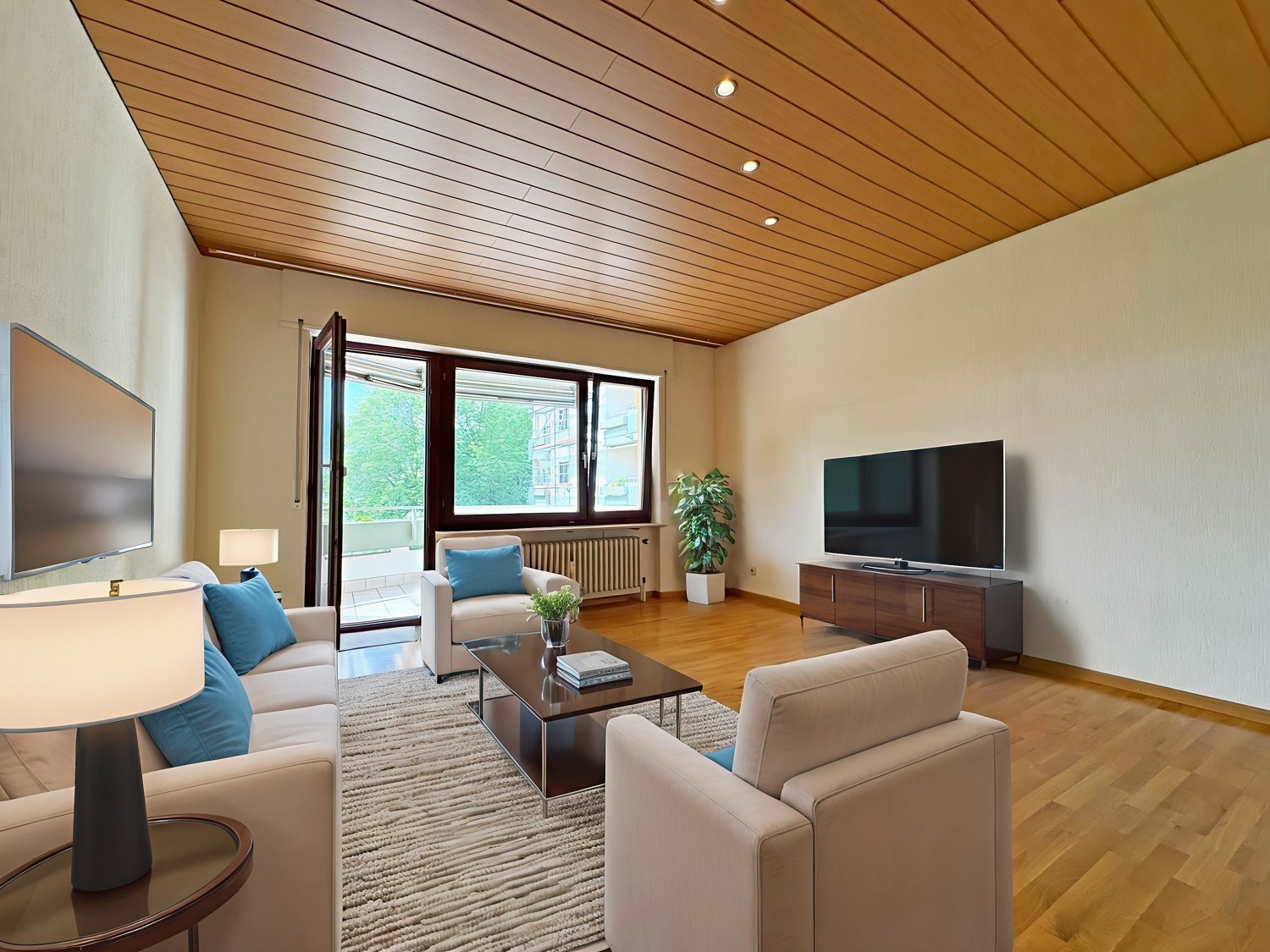Wohnzimmer virtuelles Homestaging