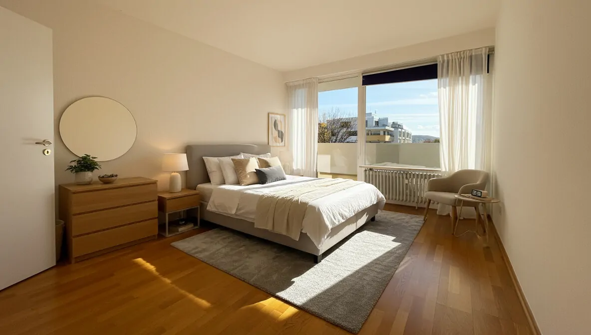 Schlafzimmer virtuelles Homestaging