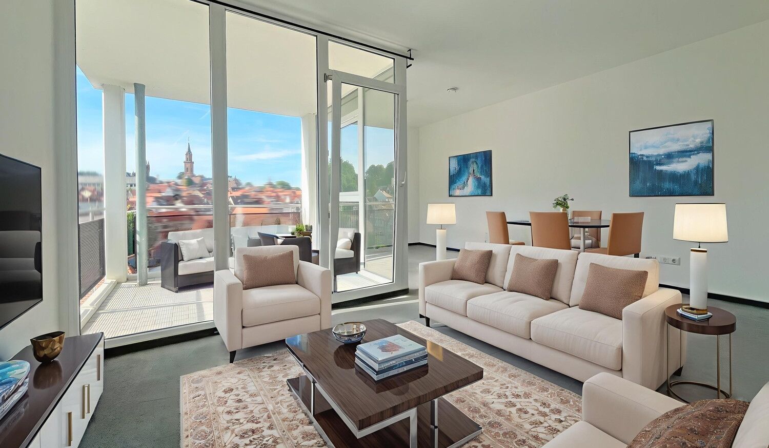 Wohn- und Schlafbereich virtuelles Homestaging