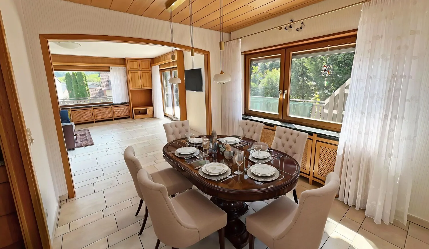 Wohn-Essbereich virtuelles Homestaging