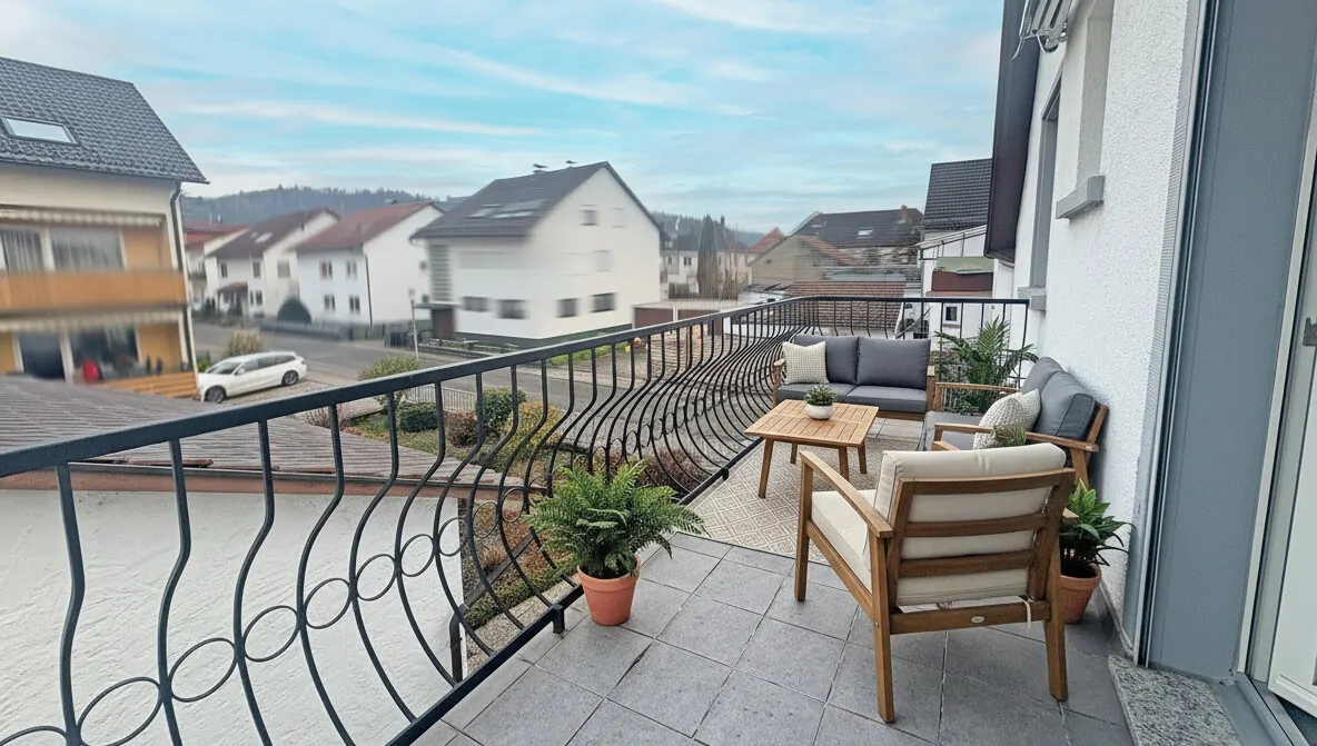 Virtuelles Homestaging Balkon