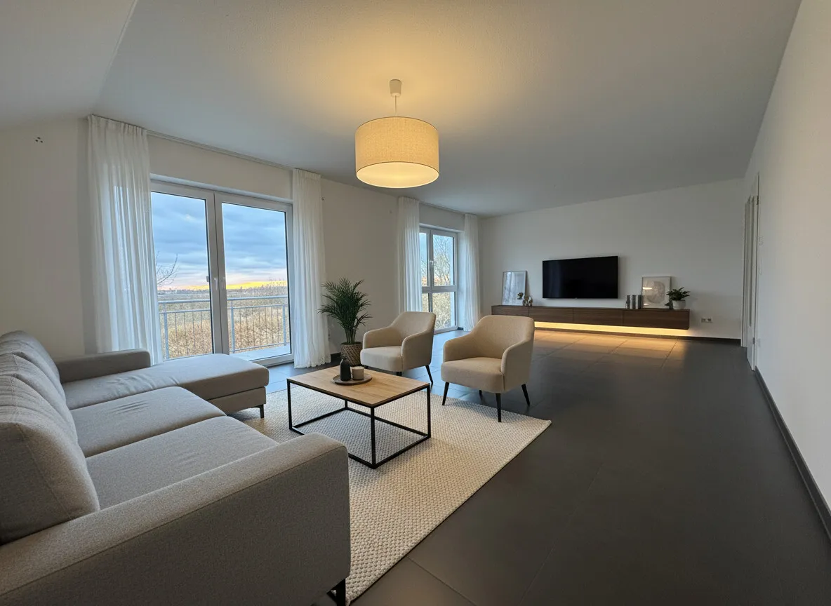 Wohnbereich virtuelles Homestaging