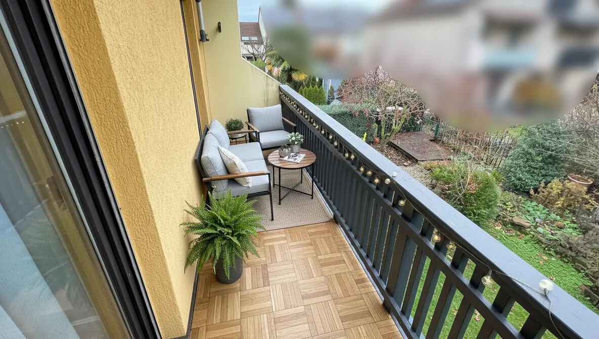 Balkon virtuelles Home-Staging