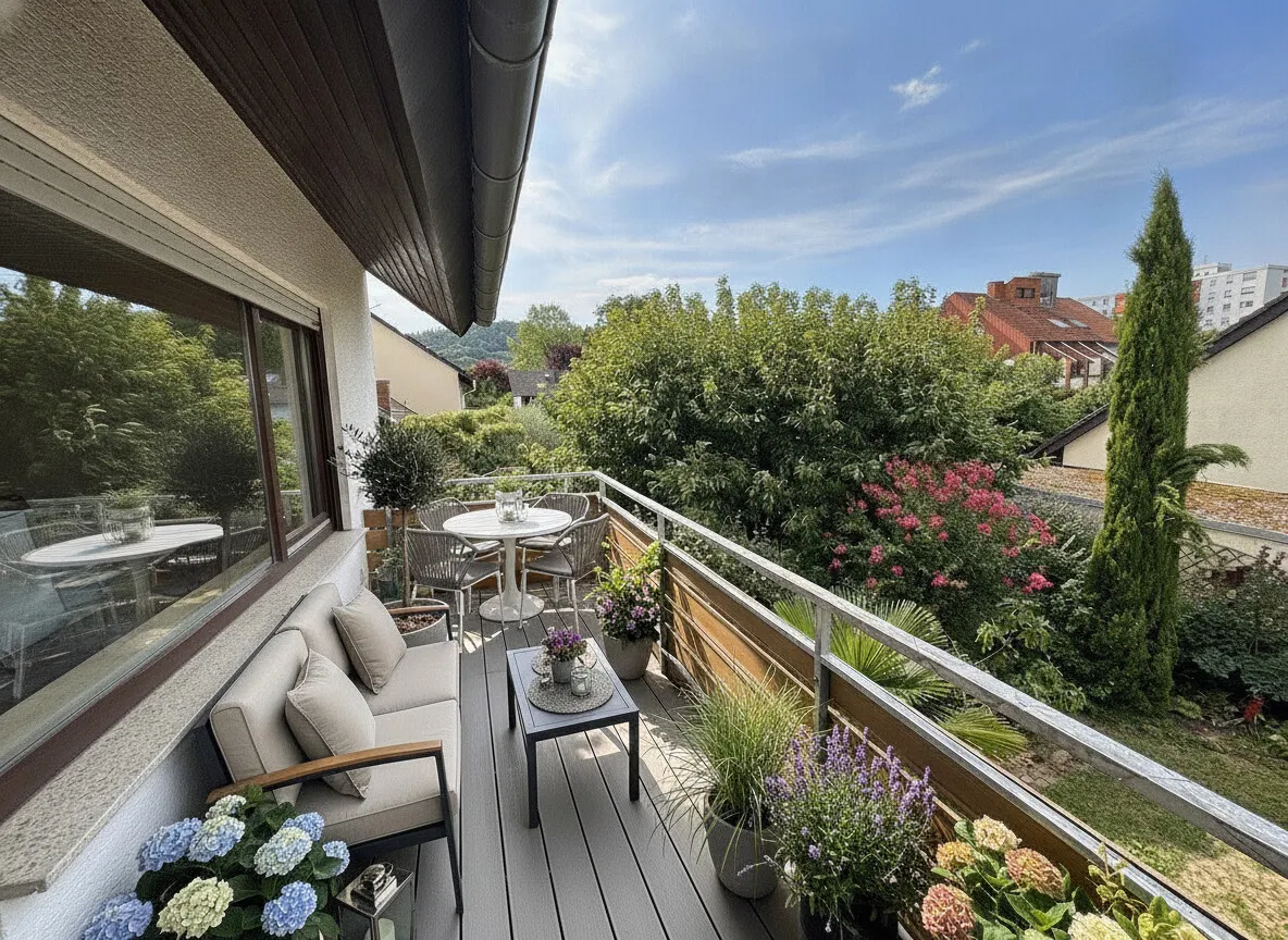 Balkon virtuelles Homestaging