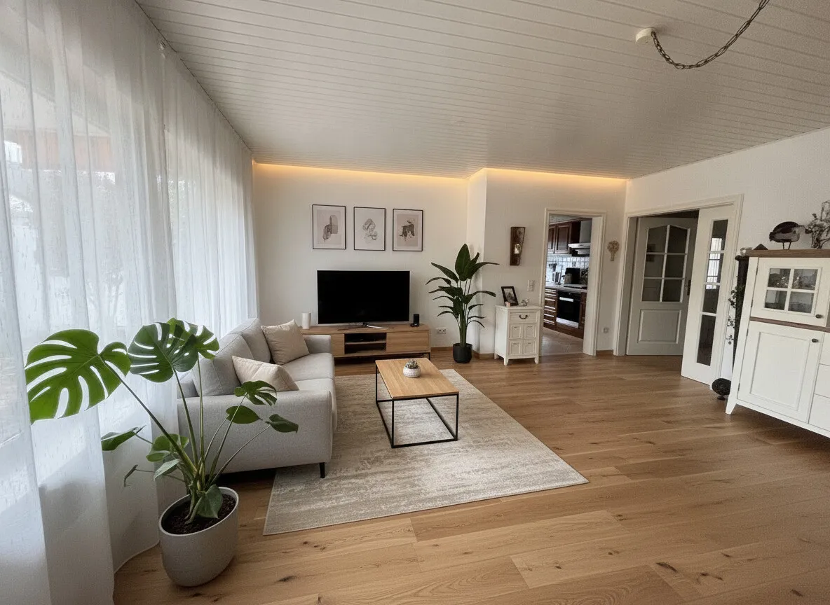 Wohn- und Essbereich virtuelles Homestaging