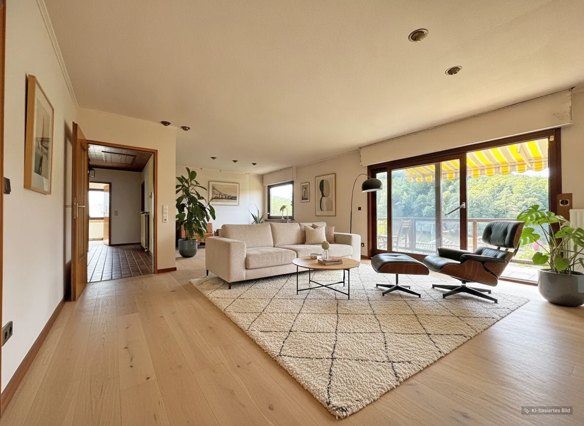 Wohn- und Essbereich virtuelles Homestaging