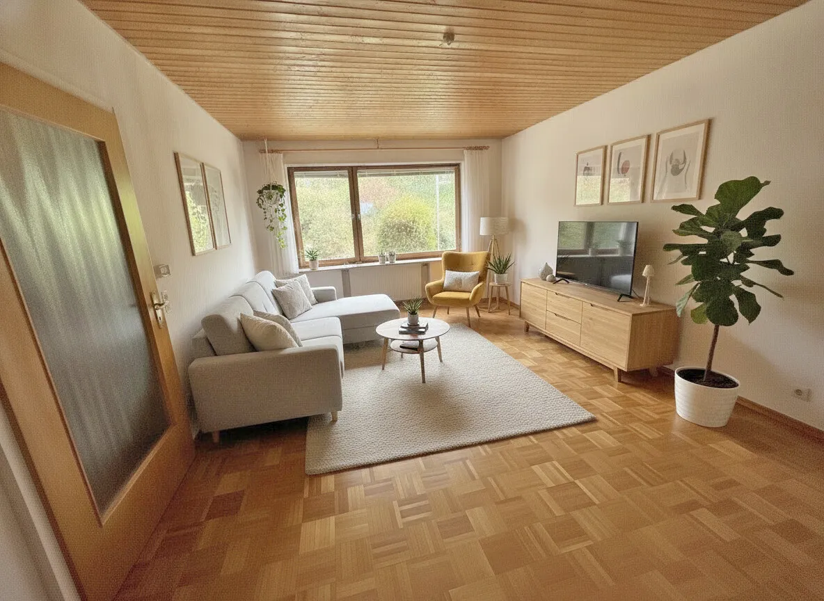 Wohnbereich virtuelles Homestaging