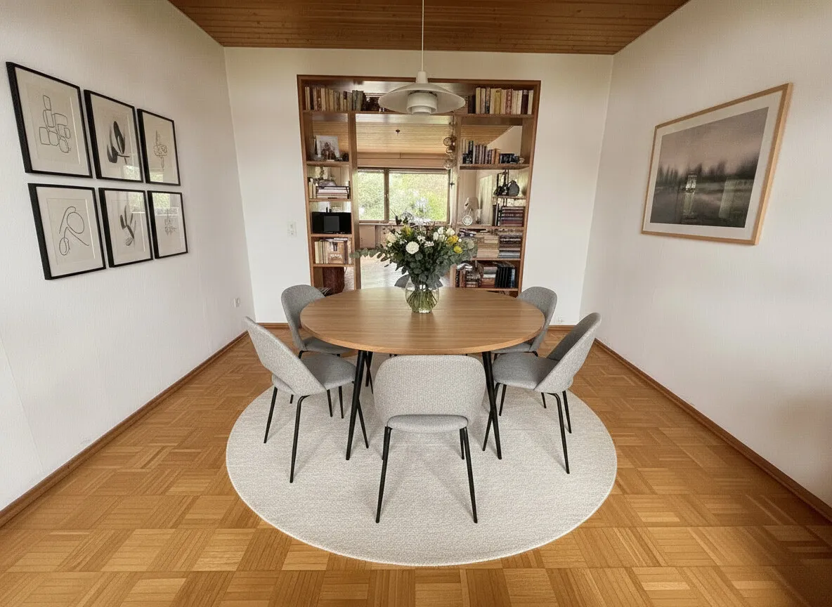 Wohn- und Essbereich virtuelles Homestaging
