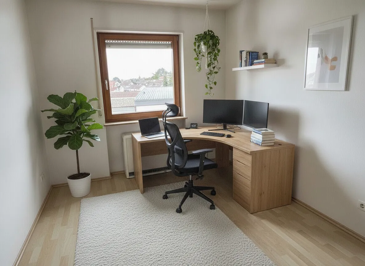 Arbeitszimmer virtuelles Homestaging
