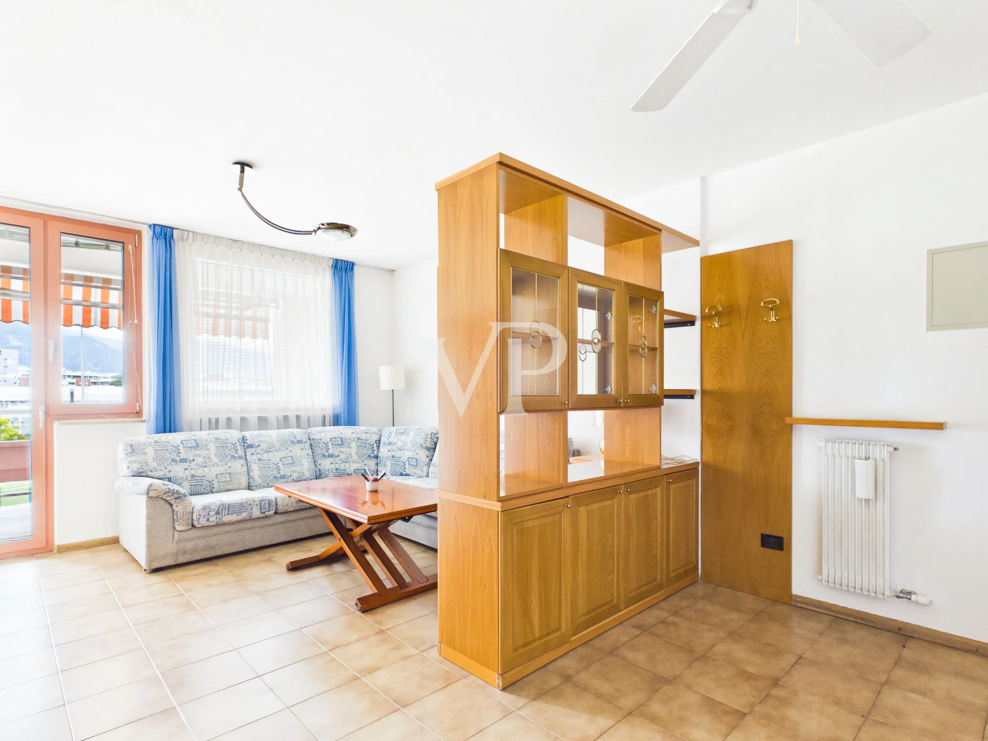 Spacious four-room apartment with a terrace and garage in a quiet, inland location