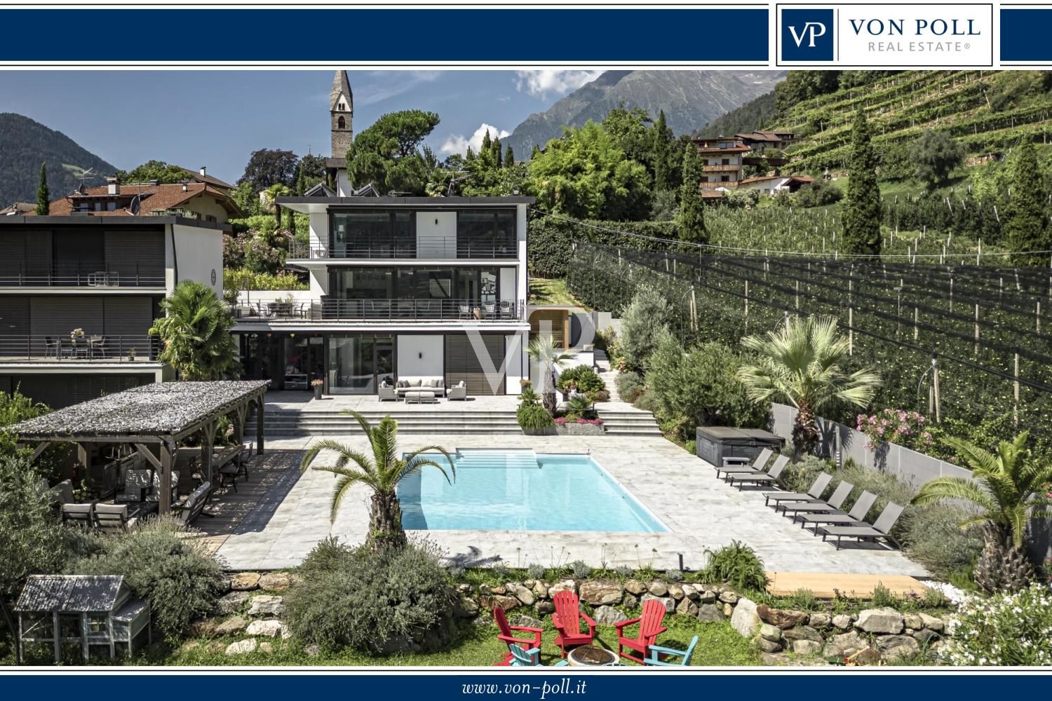 Villa con estilo de vida y vistas fascinantes