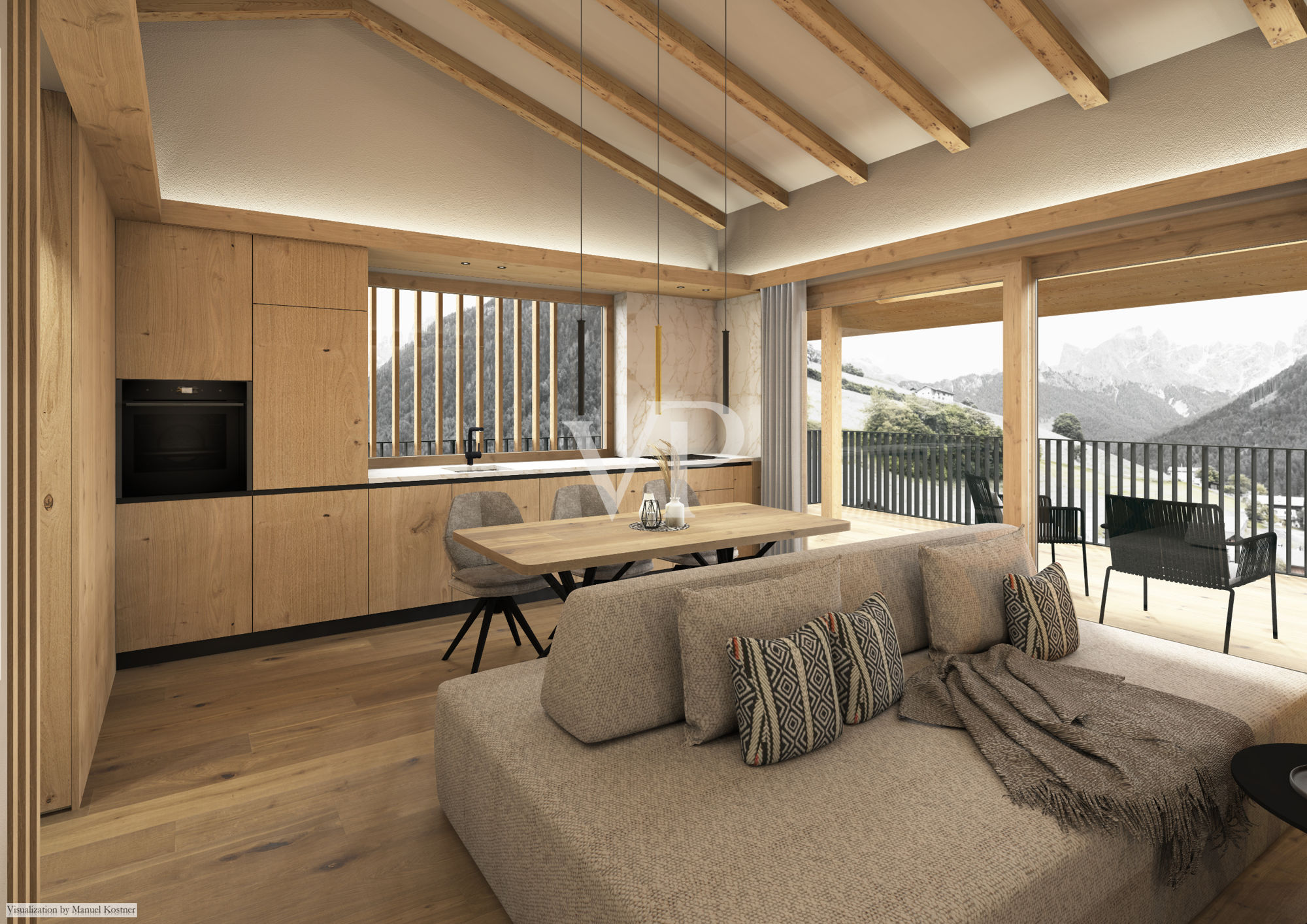 W1. Penthouse de luxe en construction neuve dans les Dolomites : exclusivité, confort et vie durable