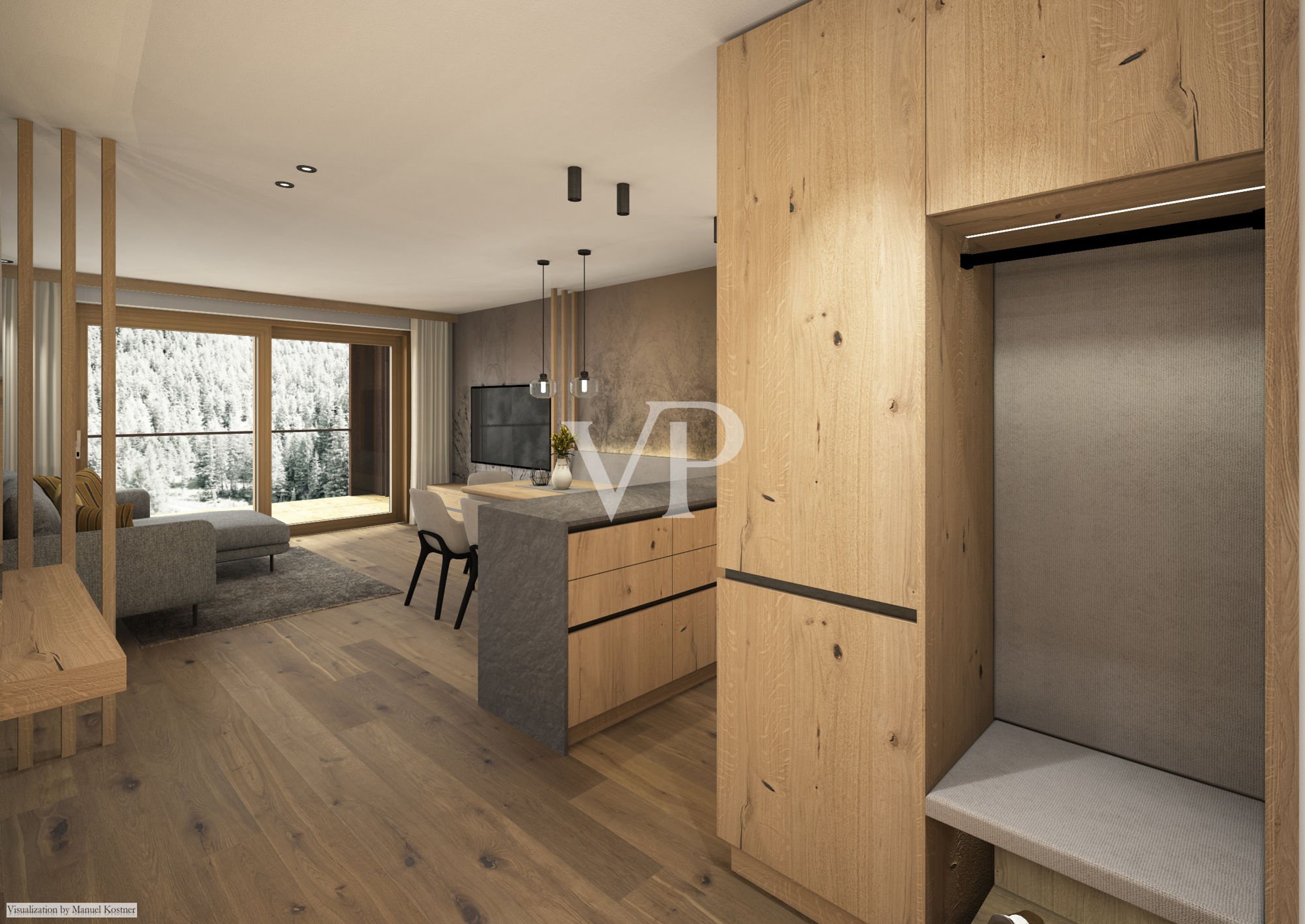 W4. Appartement moderne de 3 pièces avec terrasse dans une nouvelle construction - Alpinresidence Weber