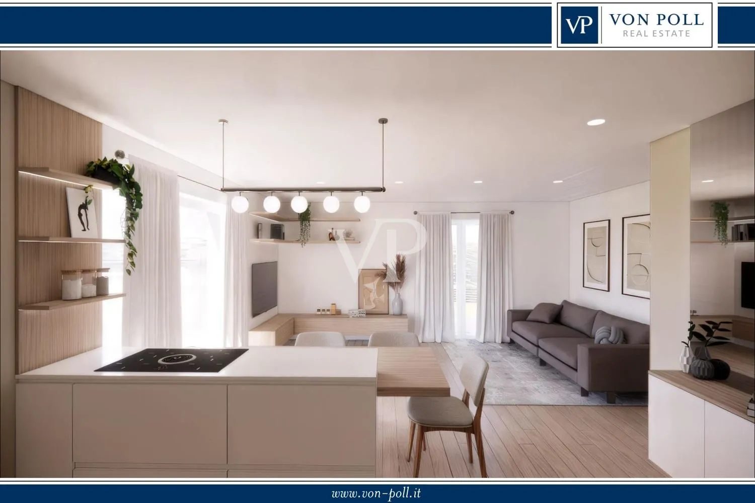 Moderno y luminoso apartamento de dos dormitorios con terraza