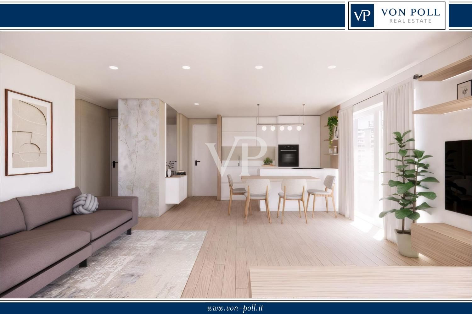 Modern and bright two-bedroom apartment with terrace