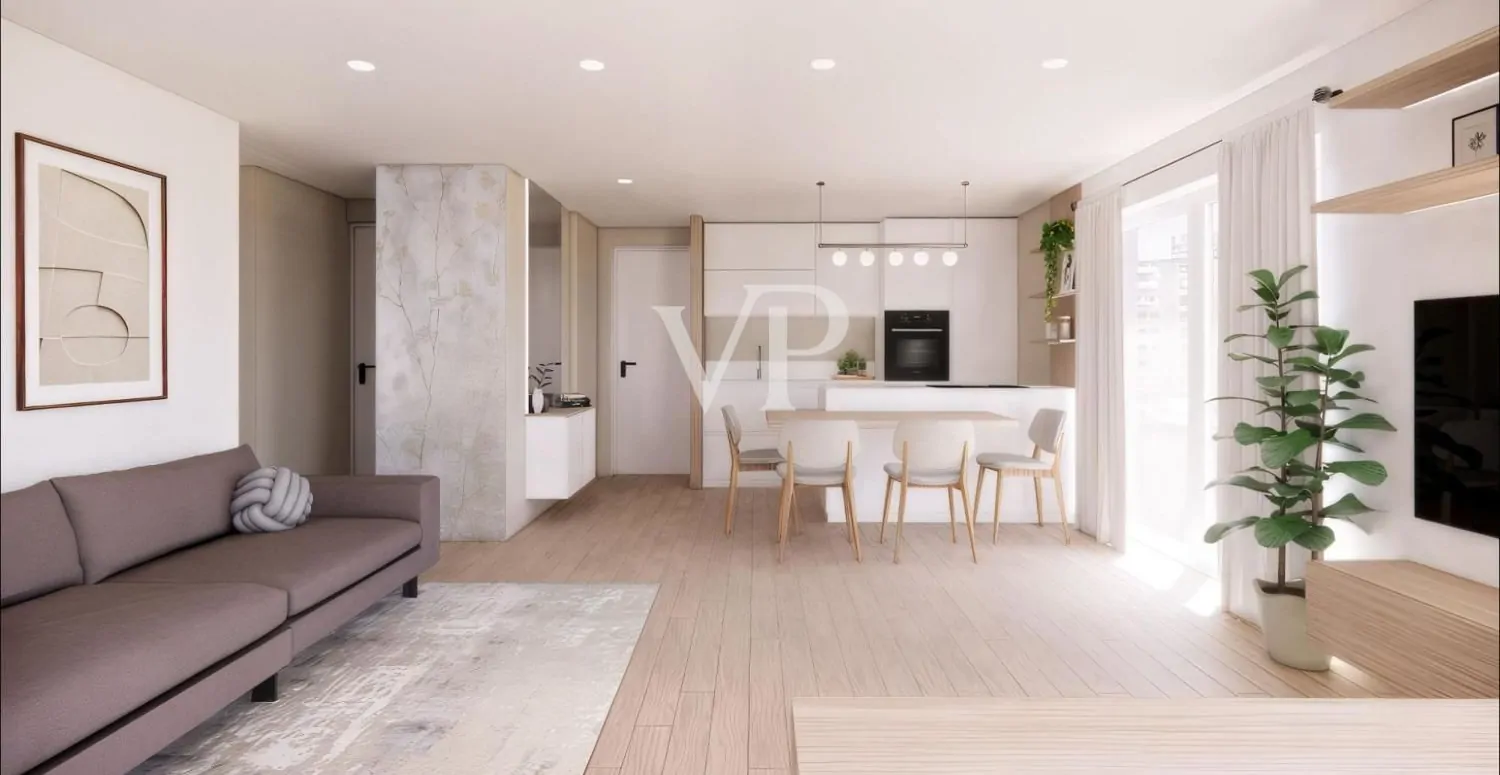 Moderno y luminoso apartamento de dos dormitorios con terraza