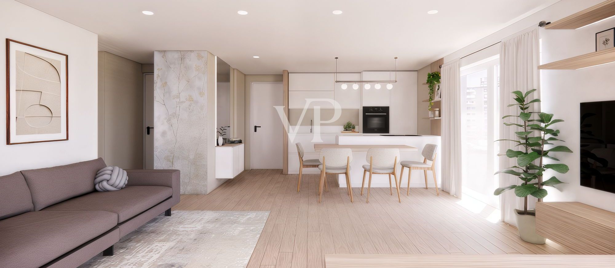 Moderno e luminoso trilocale con terrazza